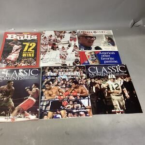 Lot Of 6 Sports Catalogs/Magazines - Bulls, Cubs, Boxing, Hockey, Football